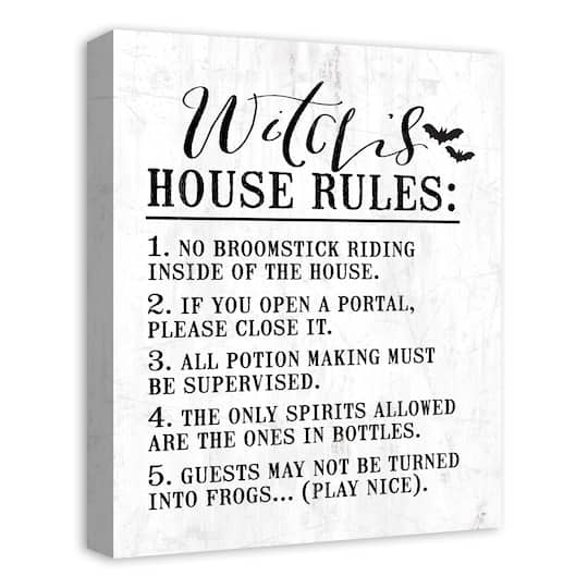 Witch House Rules Canvas Wall Art